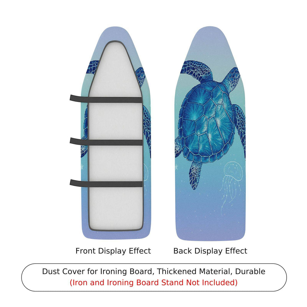 1-Piece Blue Sea Turtle Ocean Nature  Ironing Board Cover, Universal Size, Without Board
