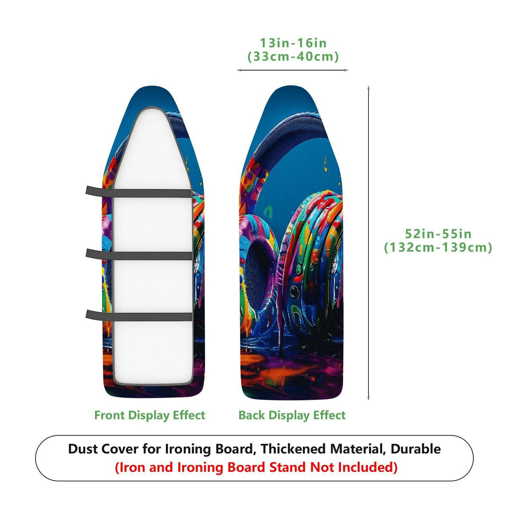 1-Piece Colorful Swirls Abstract Artistic  Ironing Board Cover, Universal Size, Without Board