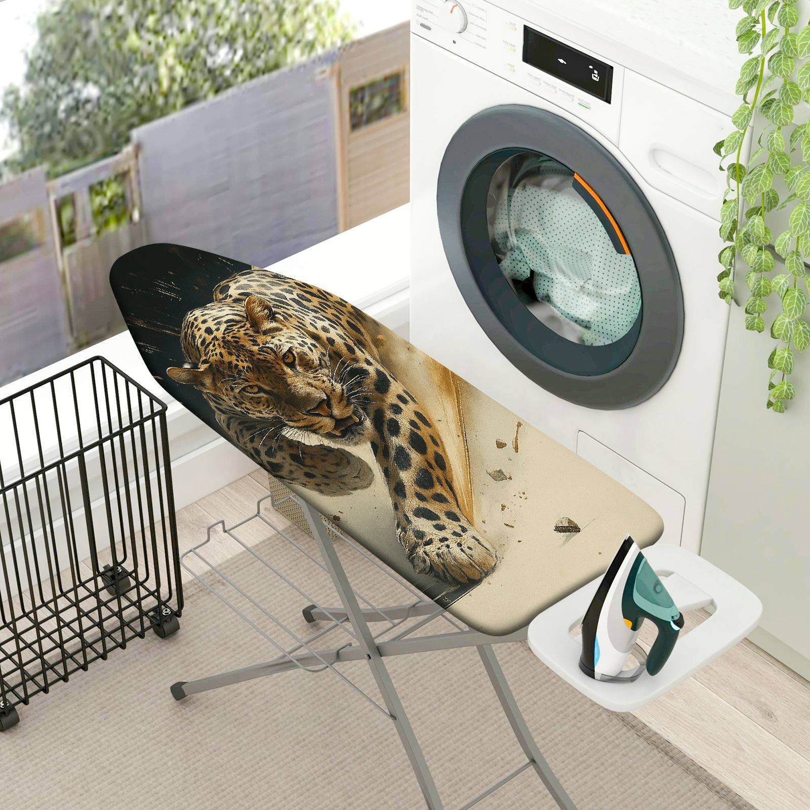 1-Piece Leopard Animal Print Jungle  Ironing Board Cover, Universal Size, Without Board
