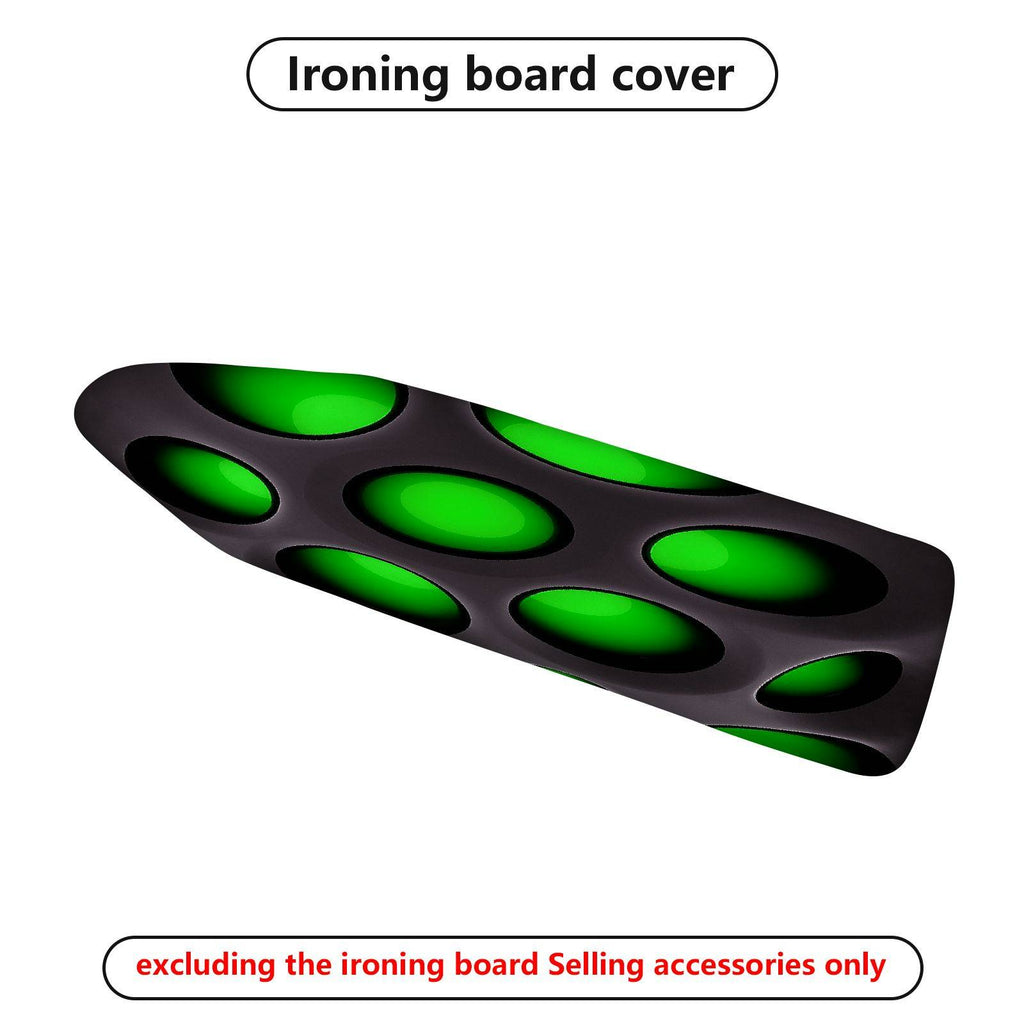 1-Piece Green Oval Pattern Modern Abstract Artistic  Ironing Board Cover, Universal Size, Without Board