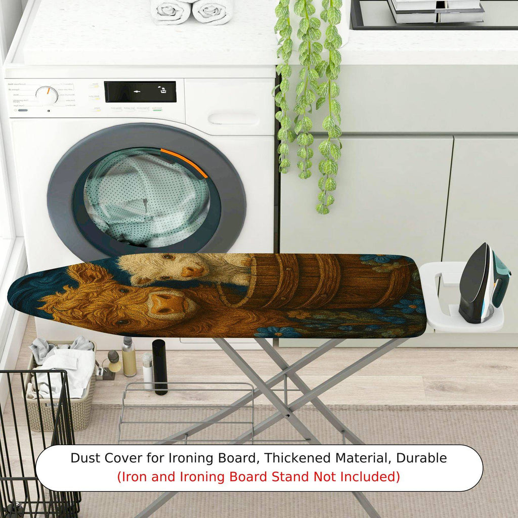 1-Piece Animal Rustic Floral  Ironing Board Cover, Universal Size, Without Board