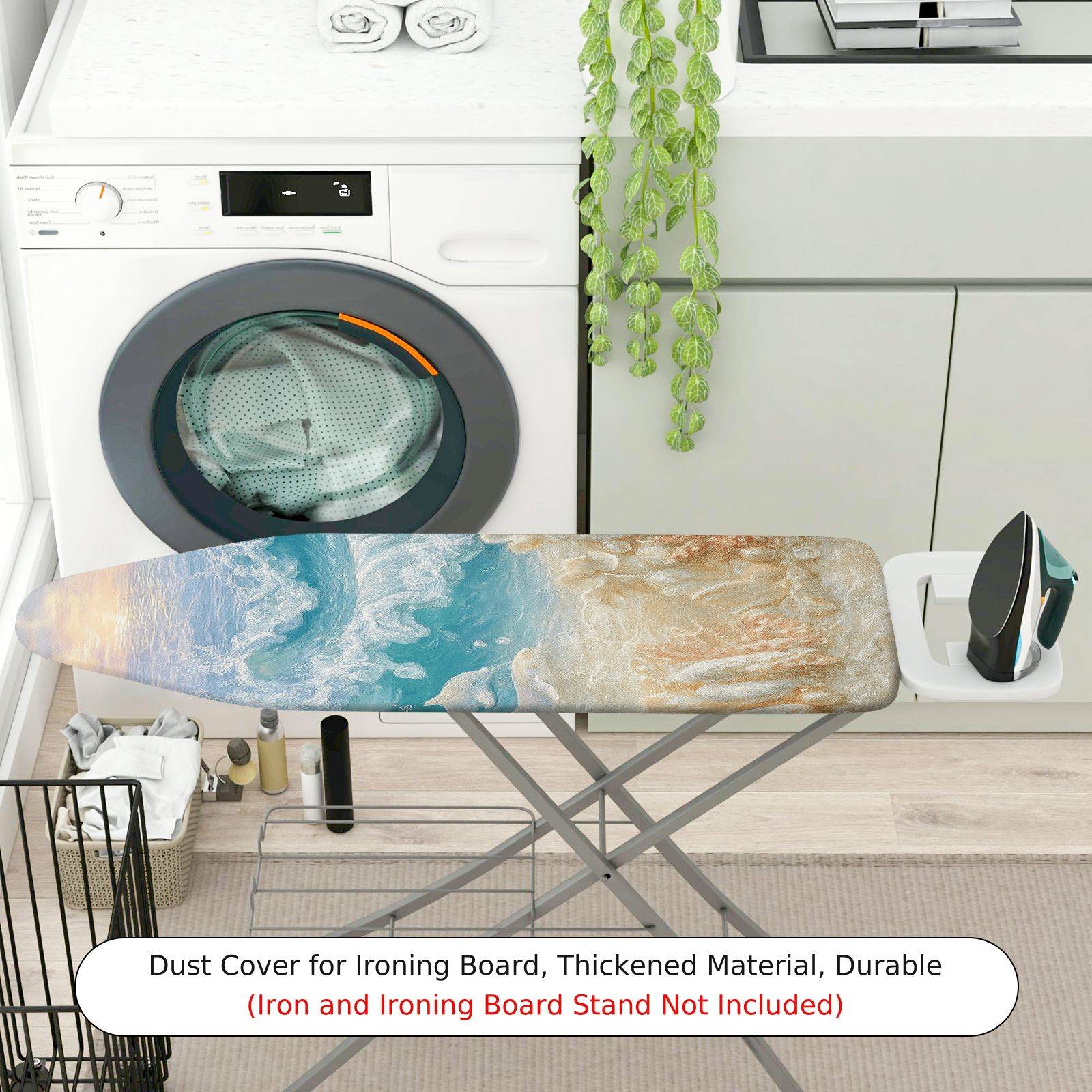 1-Piece Ocean Beach Seaside  Ironing Board Cover, Universal Size, Without Board