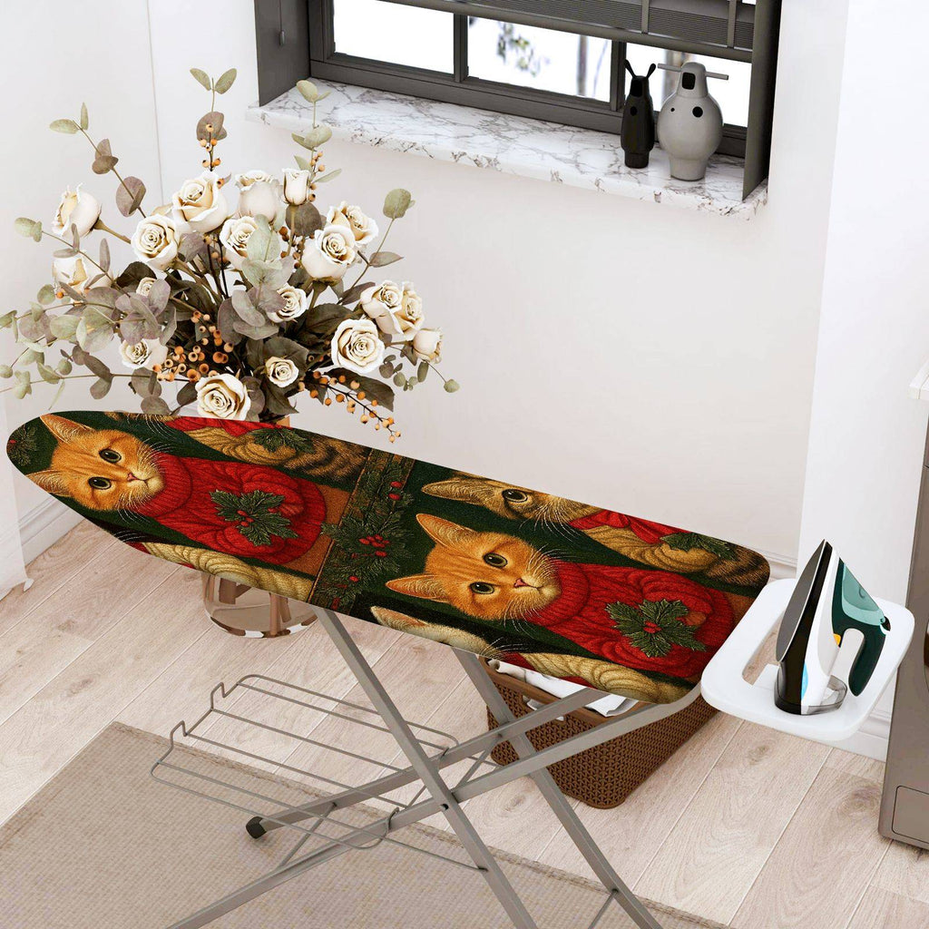 1-Piece Cat Christmas Festive  Ironing Board Cover, Universal Size, Without Board