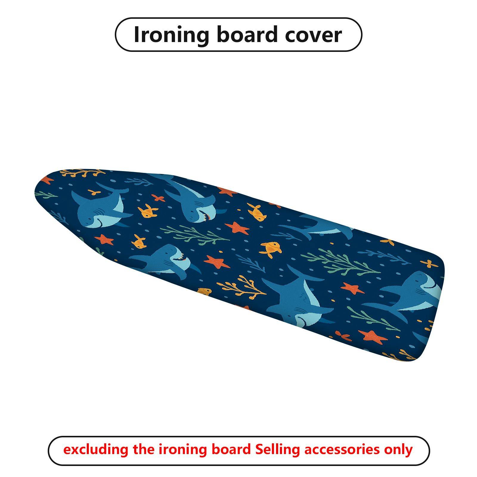 1-Piece Shark Ocean Fish  Ironing Board Cover, Universal Size, Without Board