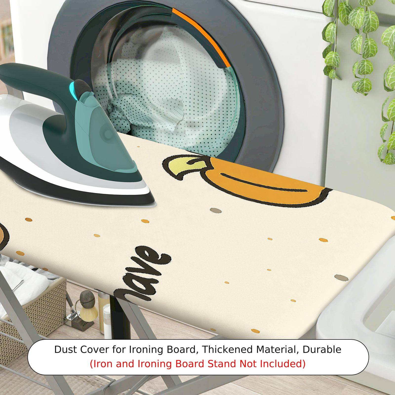 1-Piece bear print  animals text  Ironing Board Cover, Universal Size, Without Board