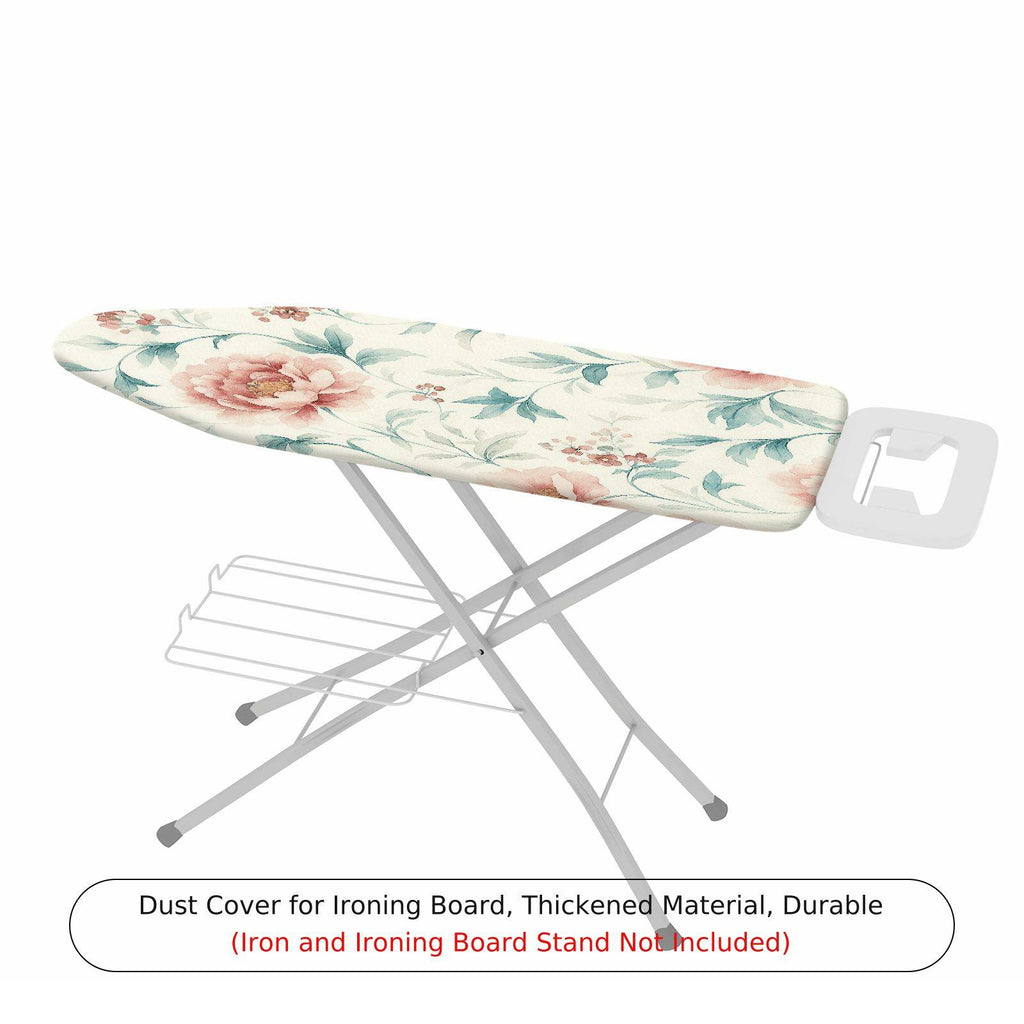 1-Piece Floral Pattern Pink Green  Ironing Board Cover, Universal Size, Without Board