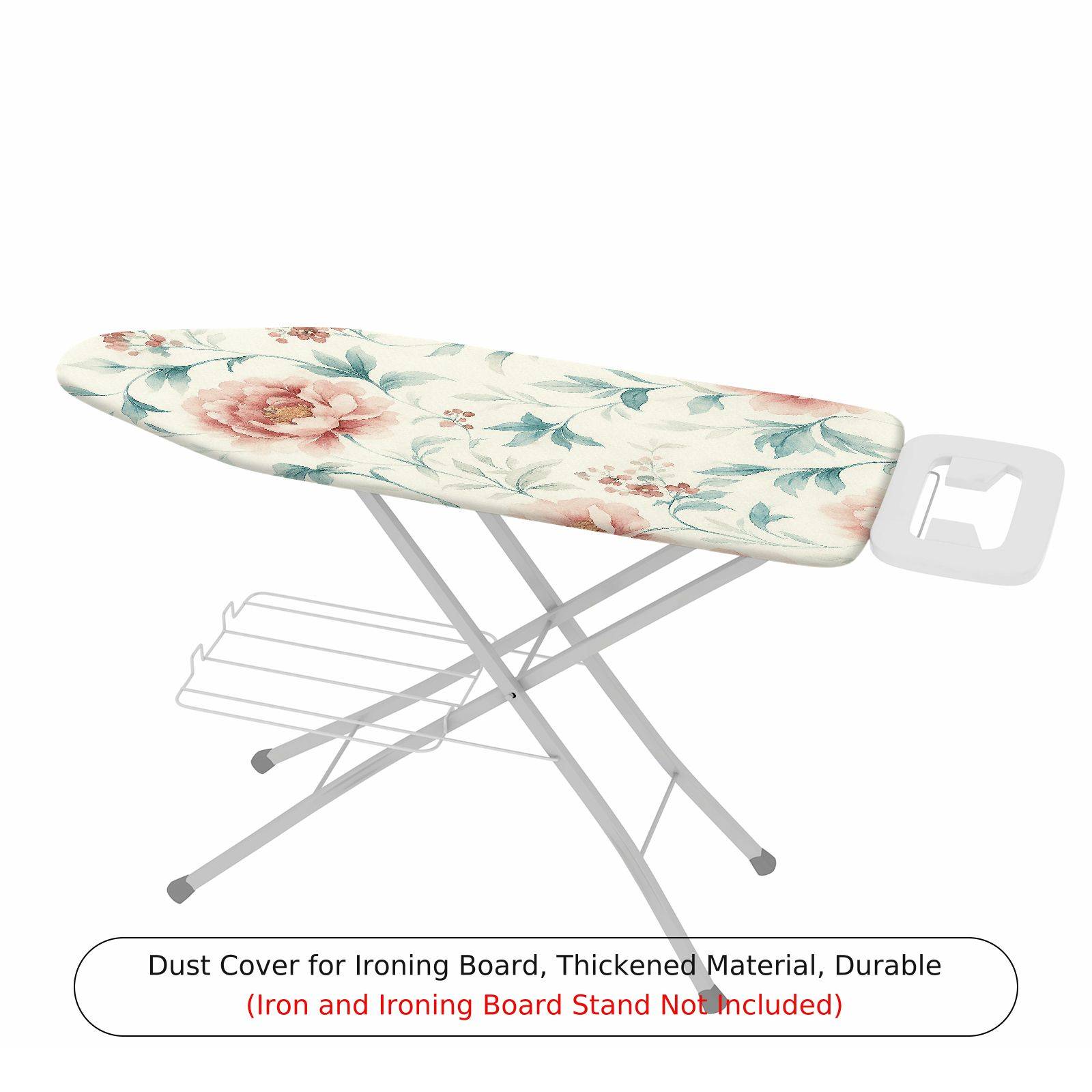 1-Piece Floral Pattern Pink Green  Ironing Board Cover, Universal Size, Without Board