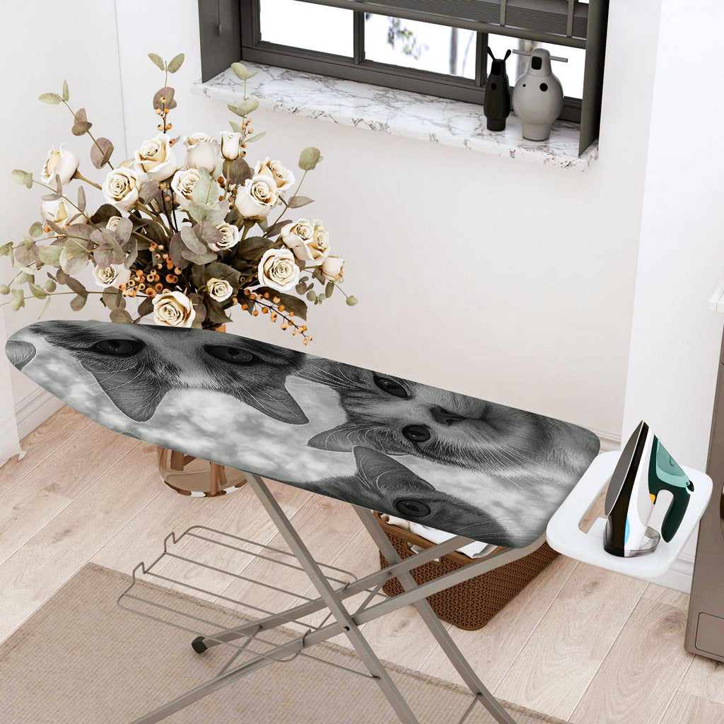 1-Piece Cat Face Animal Print Feline Pattern  Ironing Board Cover, Universal Size, Without Board