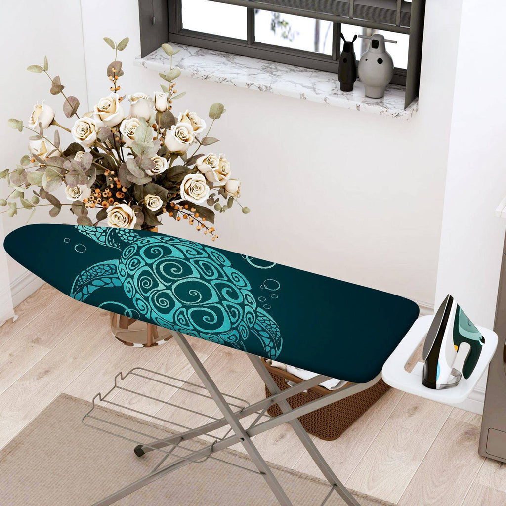 1-Piece Turtle Ocean Waves  Ironing Board Cover, Universal Size, Without Board