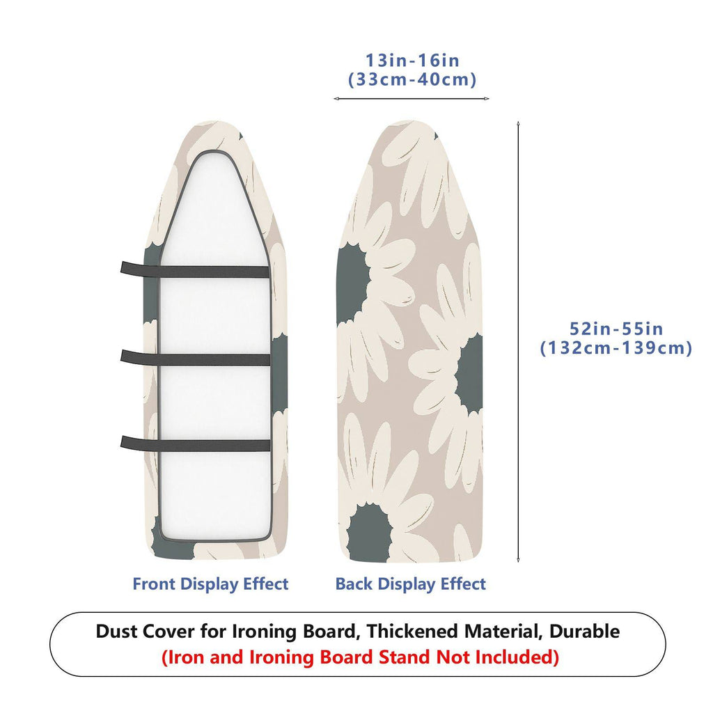 1-Piece Floral Sunflower Beige  Ironing Board Cover, Universal Size, Without Board
