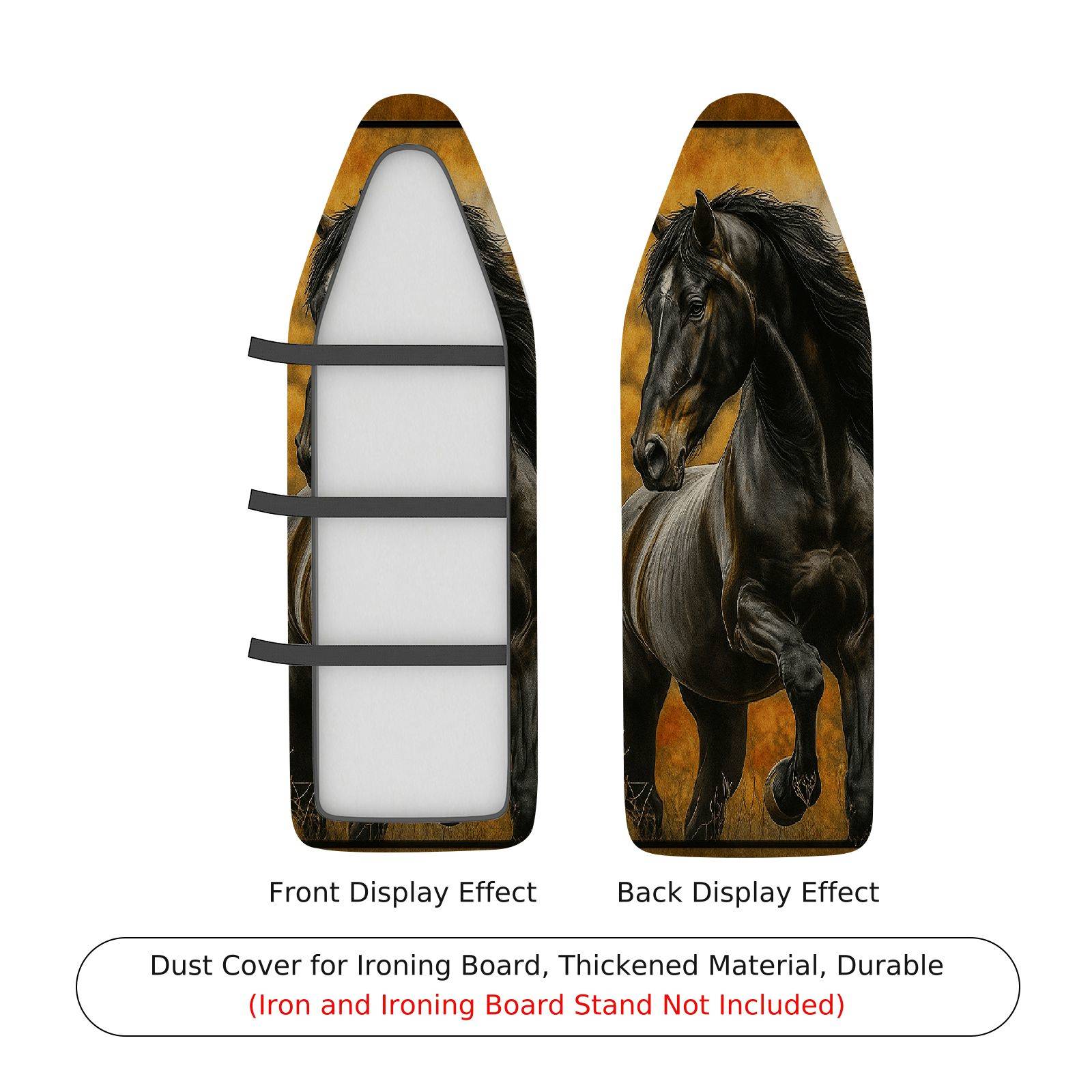 1-Piece Horse Animal Artistic  Ironing Board Cover, Universal Size, Without Board