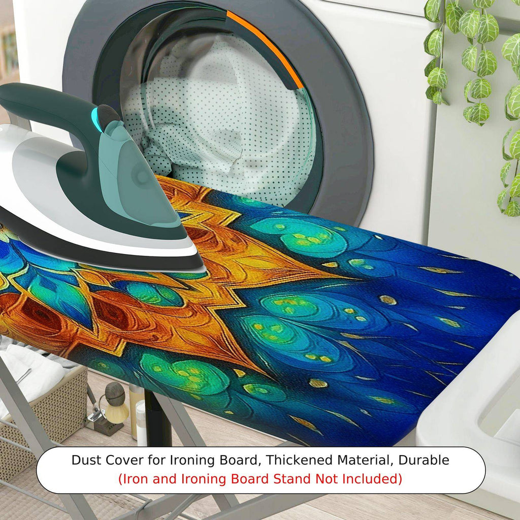 1-Piece Mandala Abstract Colorful  Ironing Board Cover, Universal Size, Without Board