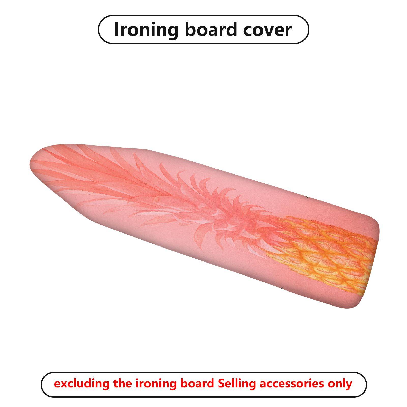 1-Piece Tropical Pineapple Pink  Ironing Board Cover, Universal Size, Without Board