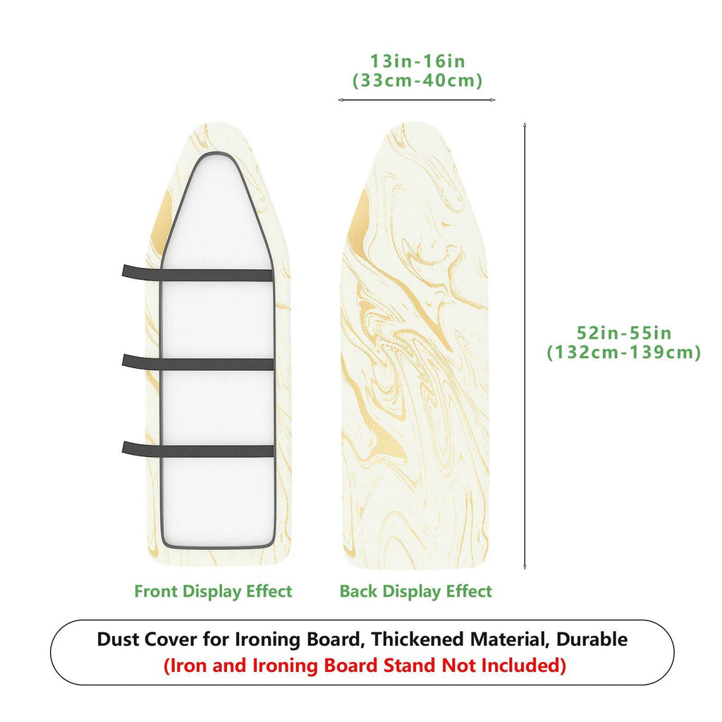 1-Piece Marble Pattern Light Beige Abstract  Ironing Board Cover, Universal Size, Without Board