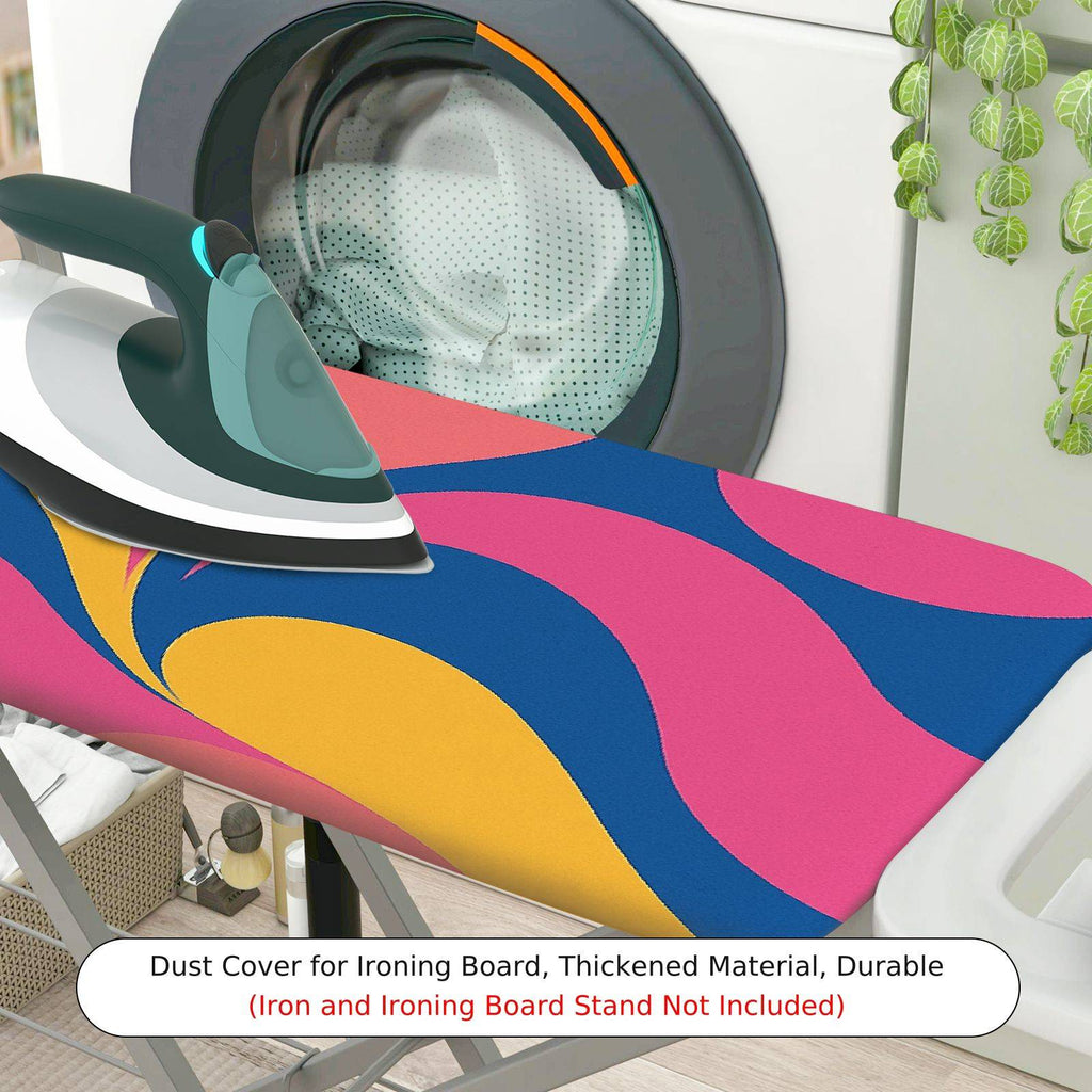 1-Piece Abstract Colorful Swirl Pattern  Ironing Board Cover, Universal Size, Without Board