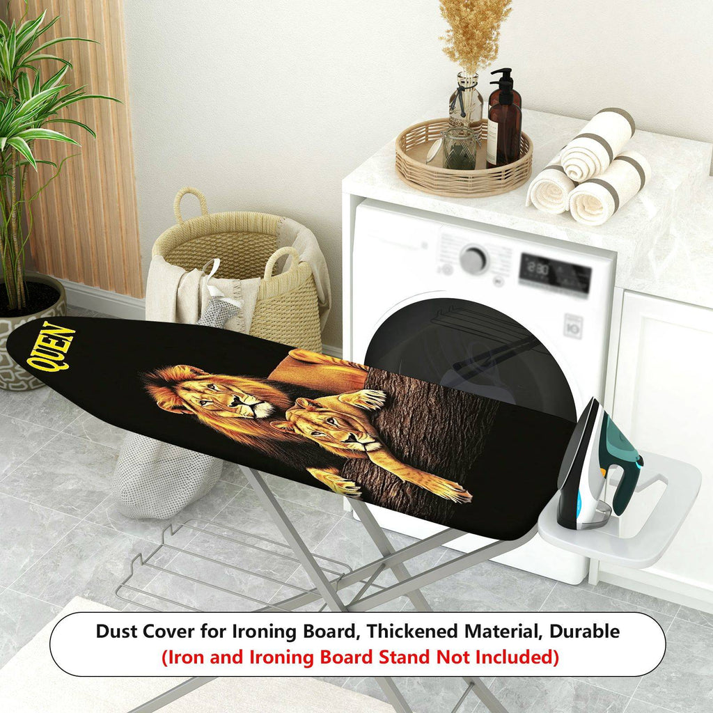 1-Piece Lion Family Animal Nature  Ironing Board Cover, Universal Size, Without Board