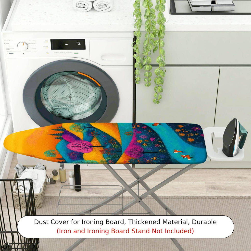 1-Piece Abstract Artistic Colorful  Ironing Board Cover, Universal Size, Without Board