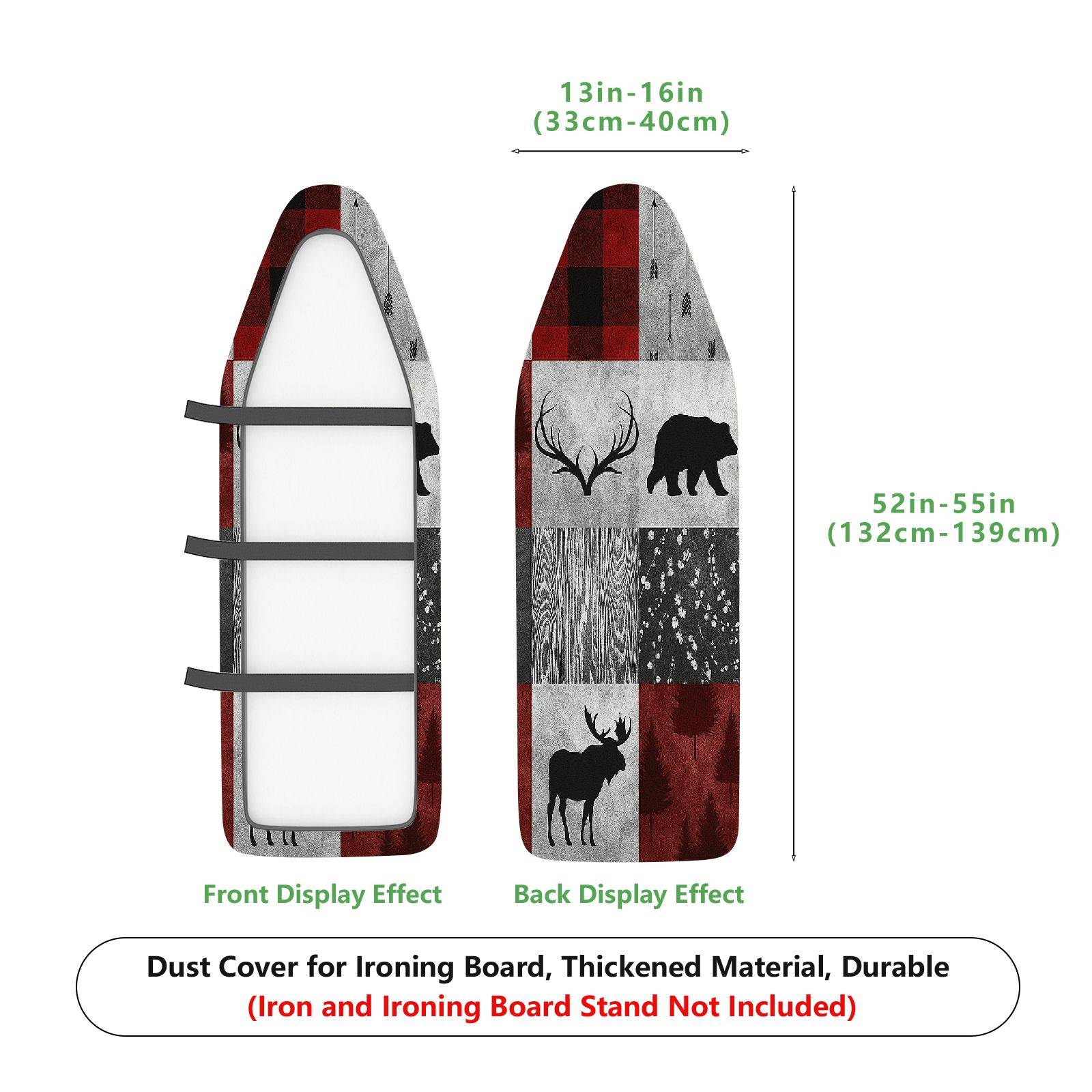 1-Piece Plaid Rustic Animal  Ironing Board Cover, Universal Size, Without Board