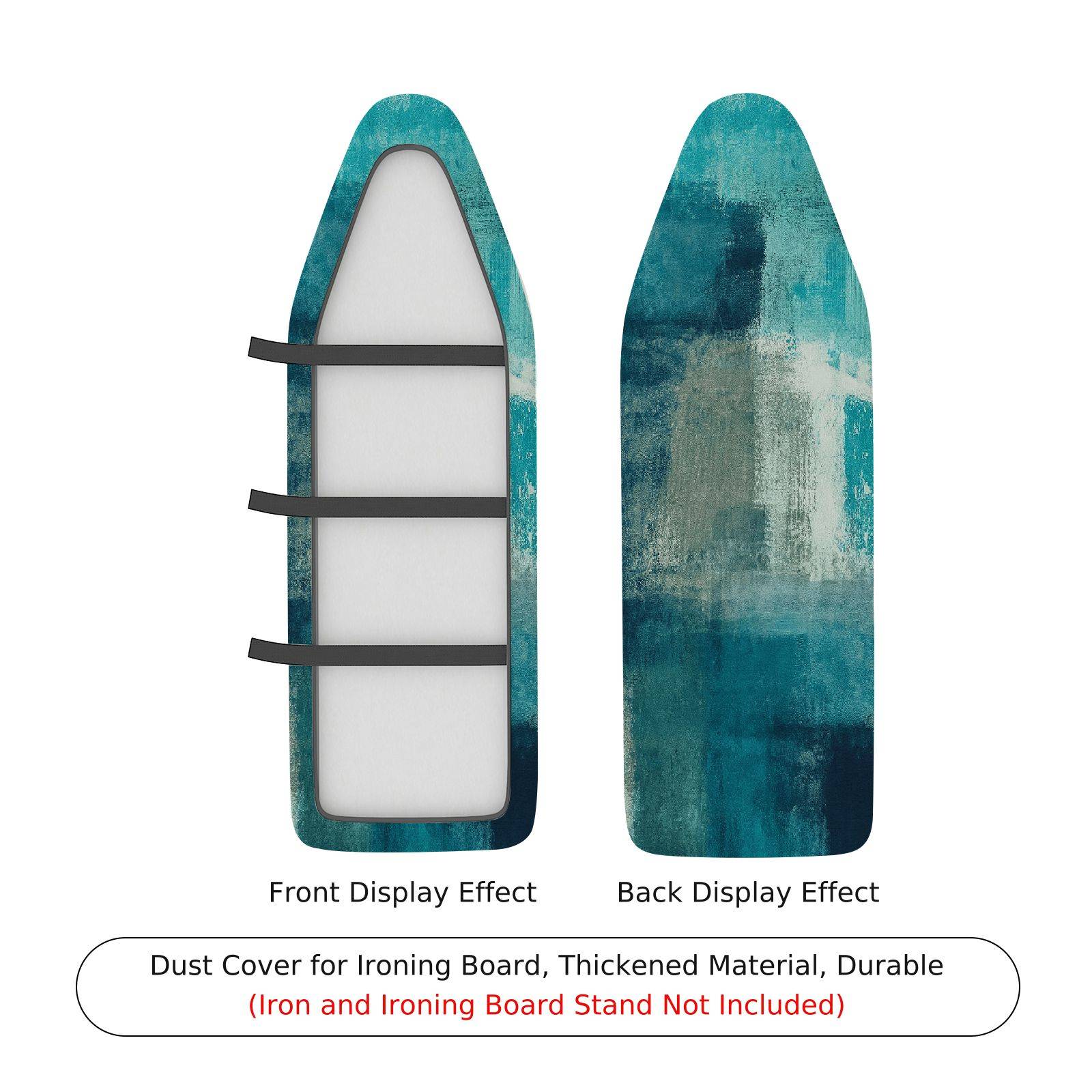 1-Piece Abstract Blue Green Artistic  Ironing Board Cover, Universal Size, Without Board