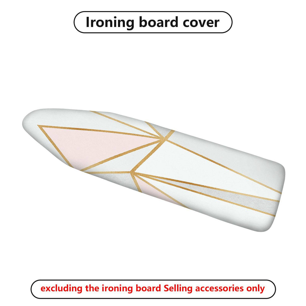 1-Piece geometric pattern white pink gold  Ironing Board Cover, Universal Size, Without Board