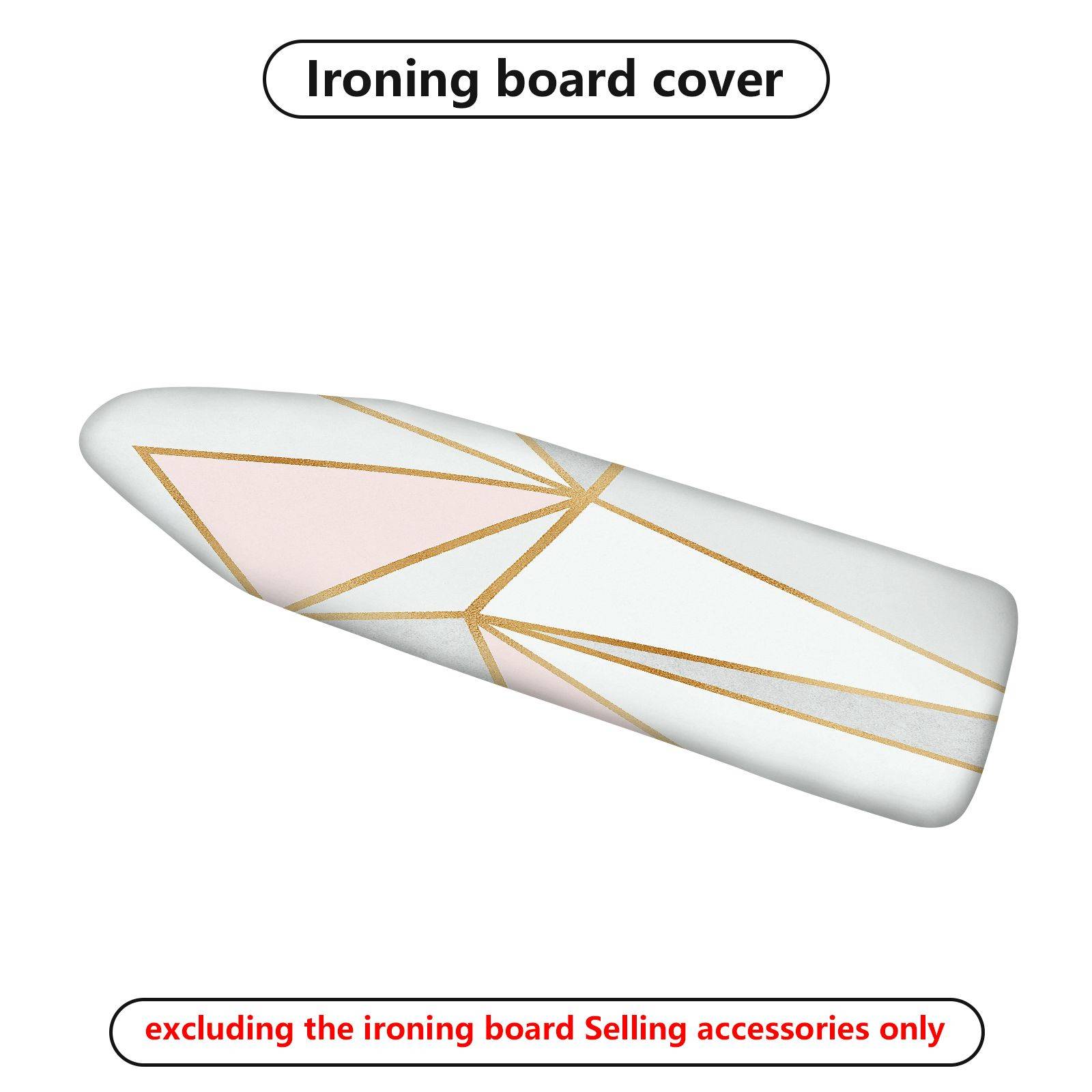 1-Piece geometric pattern white pink gold  Ironing Board Cover, Universal Size, Without Board
