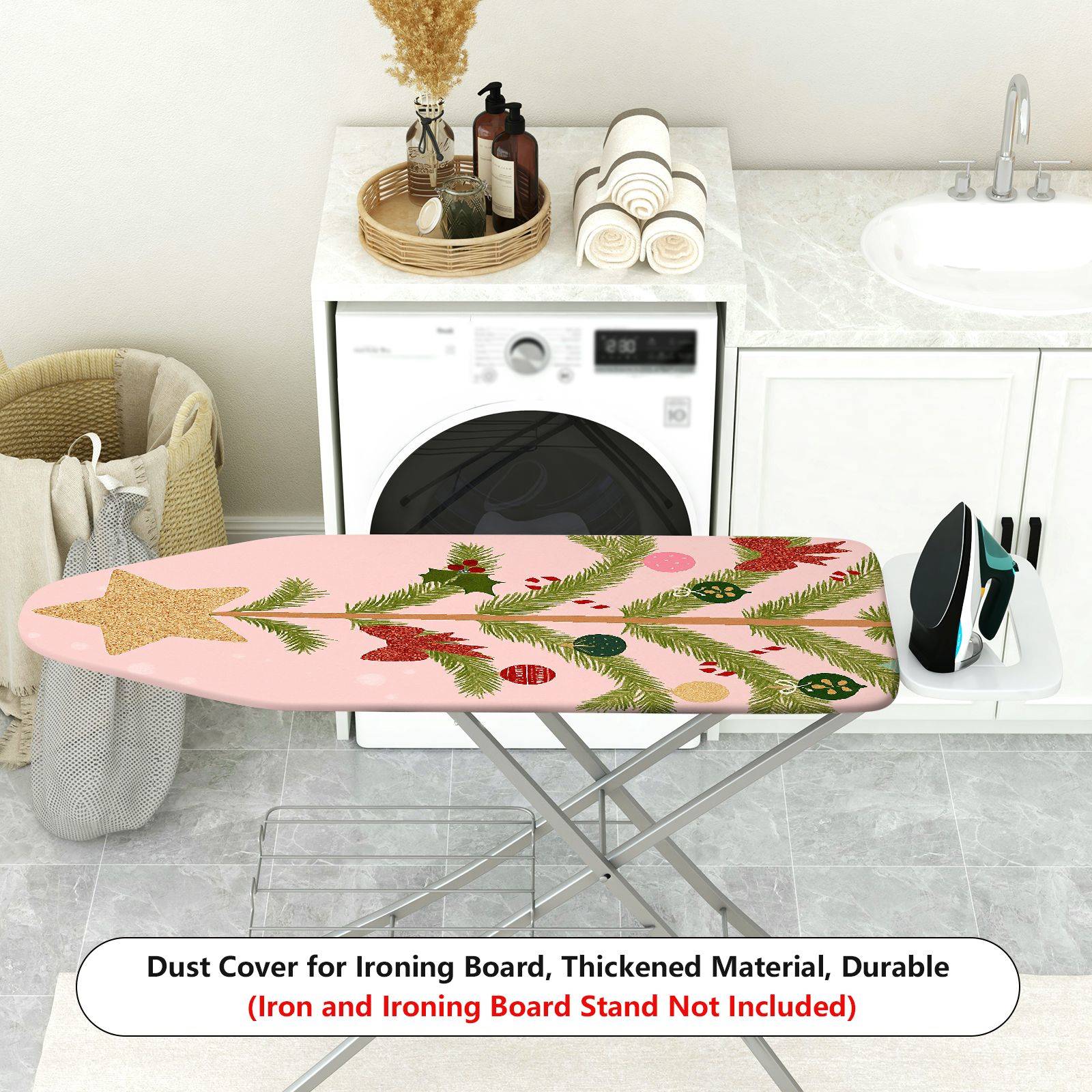1-Piece Christmas Tree Star Ornament  Ironing Board Cover, Universal Size, Without Board