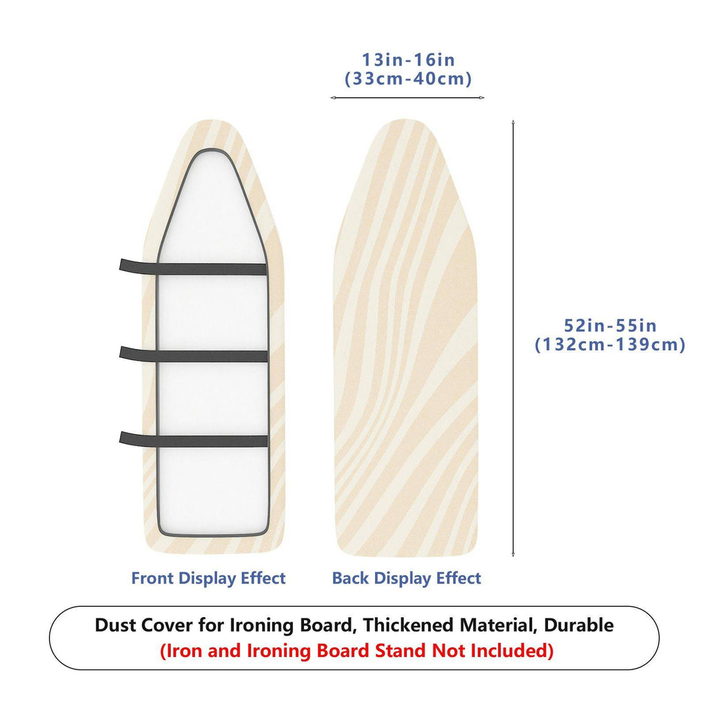 1-Piece Beige Stripe Pattern Classic Modern  Ironing Board Cover, Universal Size, Without Board