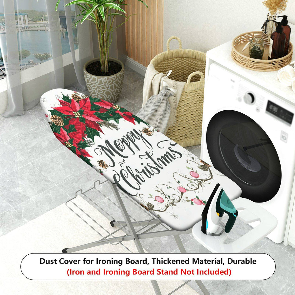 1-Piece Christmas Decoration Floral Happy Holidays  Ironing Board Cover, Universal Size, Without Board