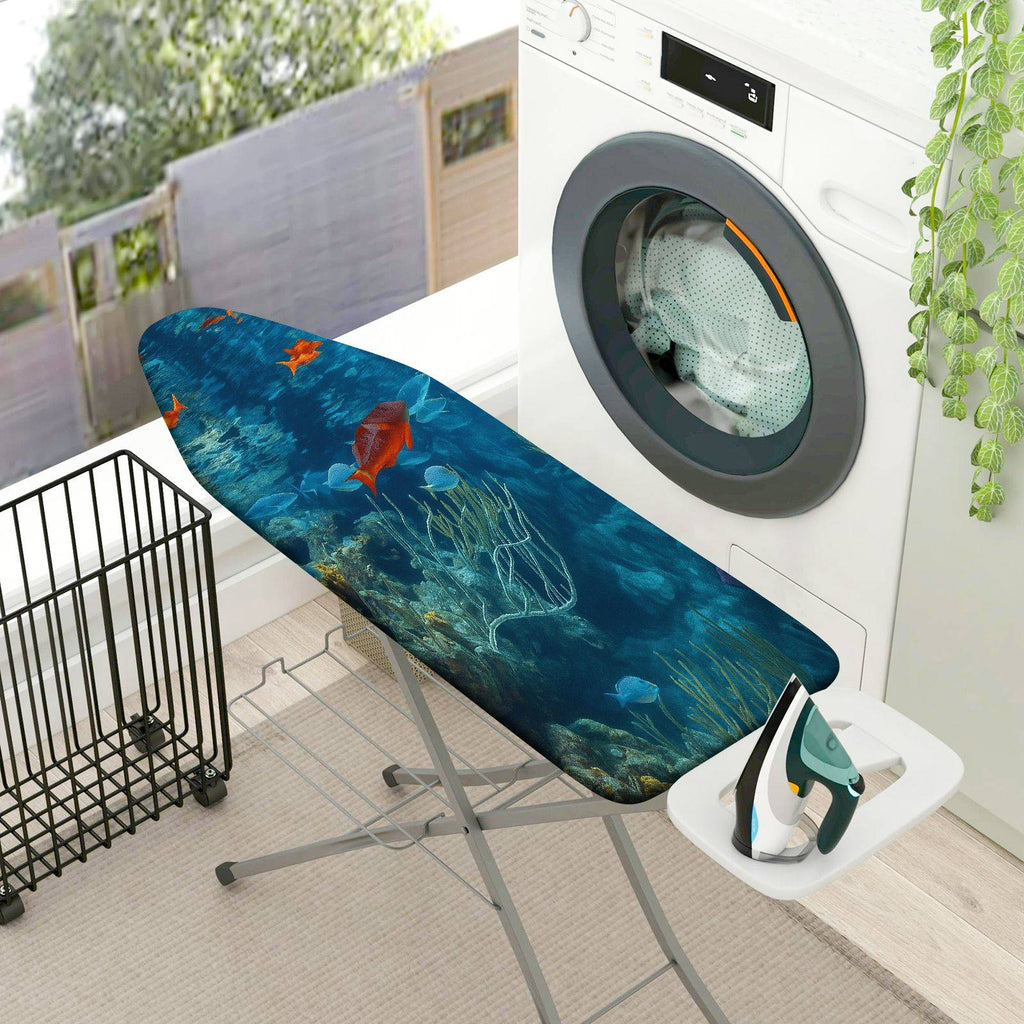 1-Piece Ocean Fish Coral  Ironing Board Cover, Universal Size, Without Board