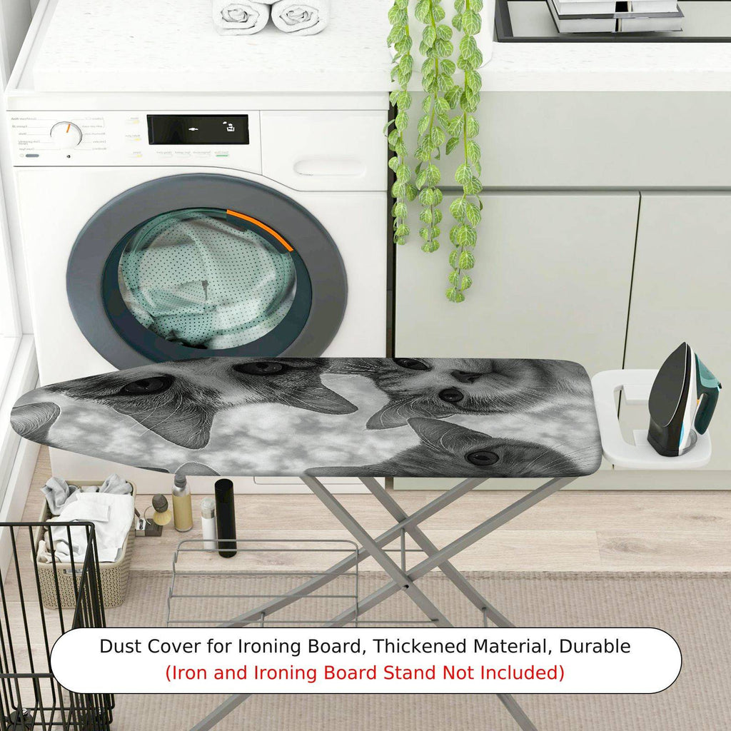 1-Piece Cat Face Animal Print Feline Pattern  Ironing Board Cover, Universal Size, Without Board