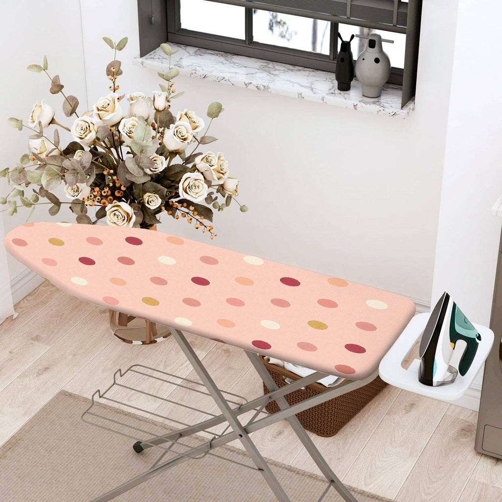 1-Piece Polka Dot Pastel Pink  Ironing Board Cover, Universal Size, Without Board