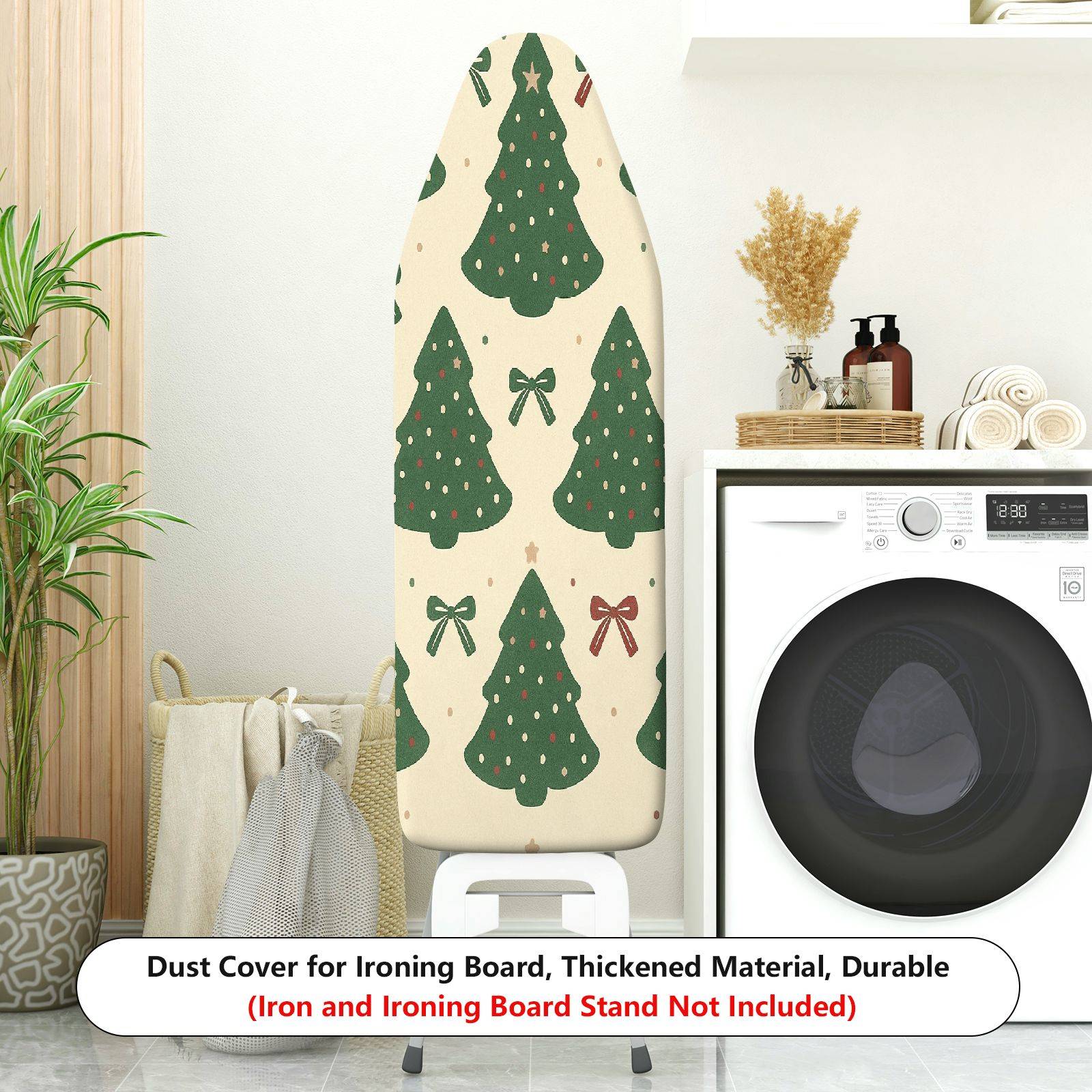 1-Piece Christmas Tree Pattern Bowknot Festive  Ironing Board Cover, Universal Size, Without Board
