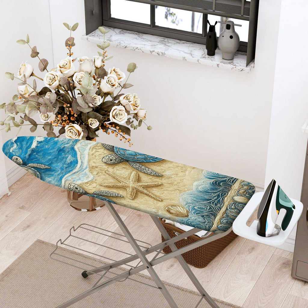 1-Piece Beach Turtle Ocean  Ironing Board Cover, Universal Size, Without Board