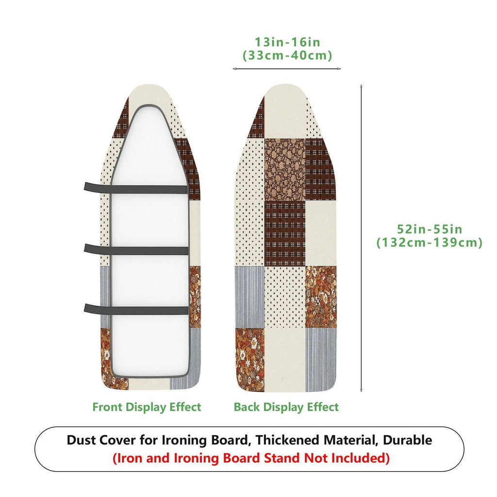 1-Piece Patchwork Geometric Retro  Ironing Board Cover, Universal Size, Without Board