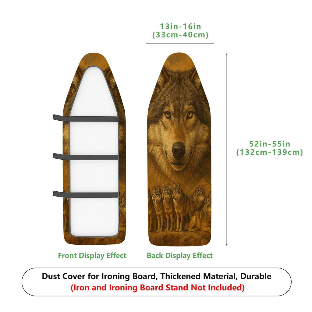 1-Piece Animal Wolf Pack Brown  Ironing Board Cover, Universal Size, Without Board