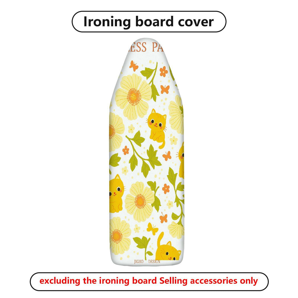 1-Piece Floral  Animal Yellow  Ironing Board Cover, Universal Size, Without Board
