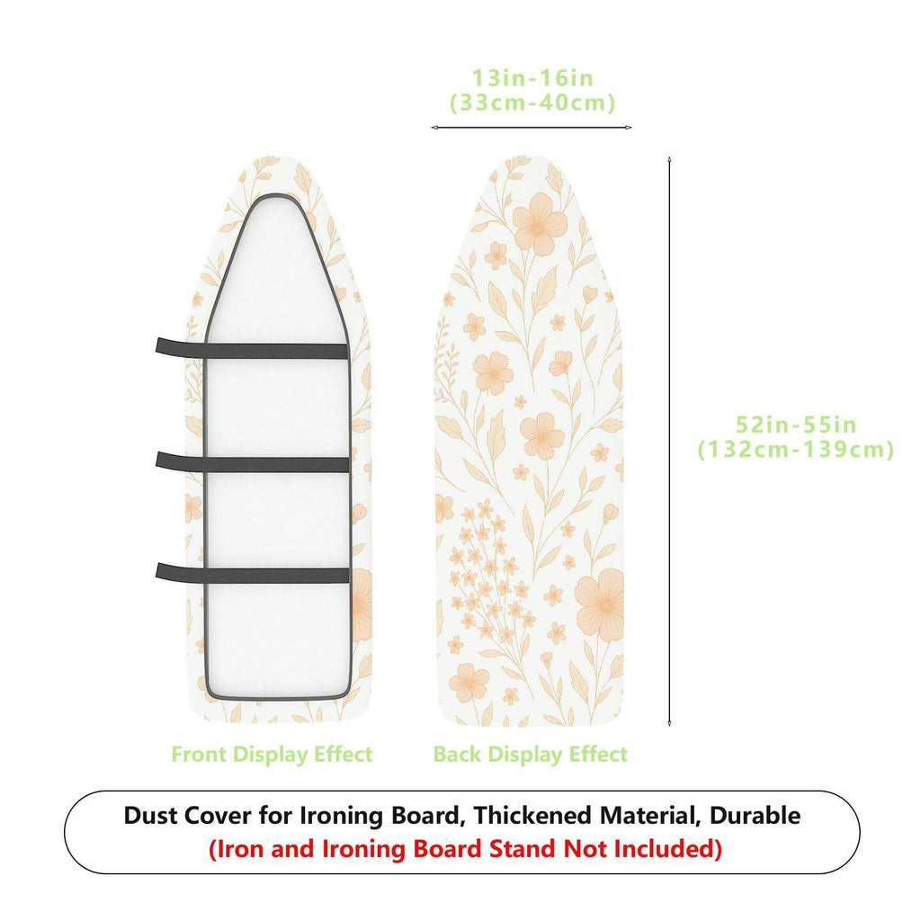 1-Piece Floral Pattern Beige Vintage  Ironing Board Cover, Universal Size, Without Board