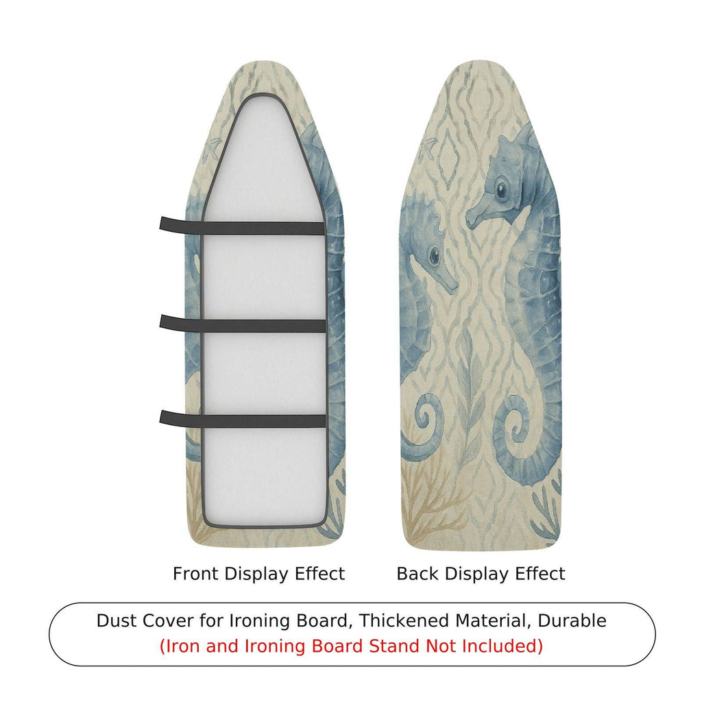 1-Piece Seahorse Ocean Blue  Ironing Board Cover, Universal Size, Without Board