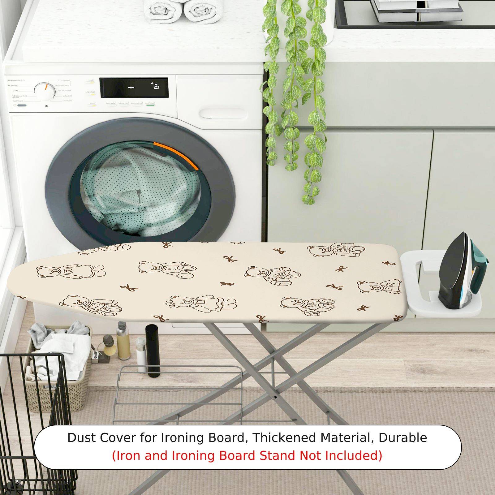1-Piece Cute  Animal Print Beige  Ironing Board Cover, Universal Size, Without Board