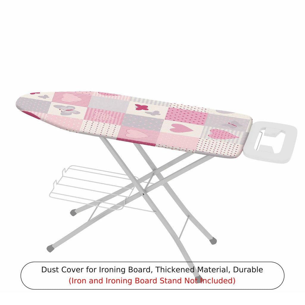 1-Piece Heart Butterfly Pink  Ironing Board Cover, Universal Size, Without Board