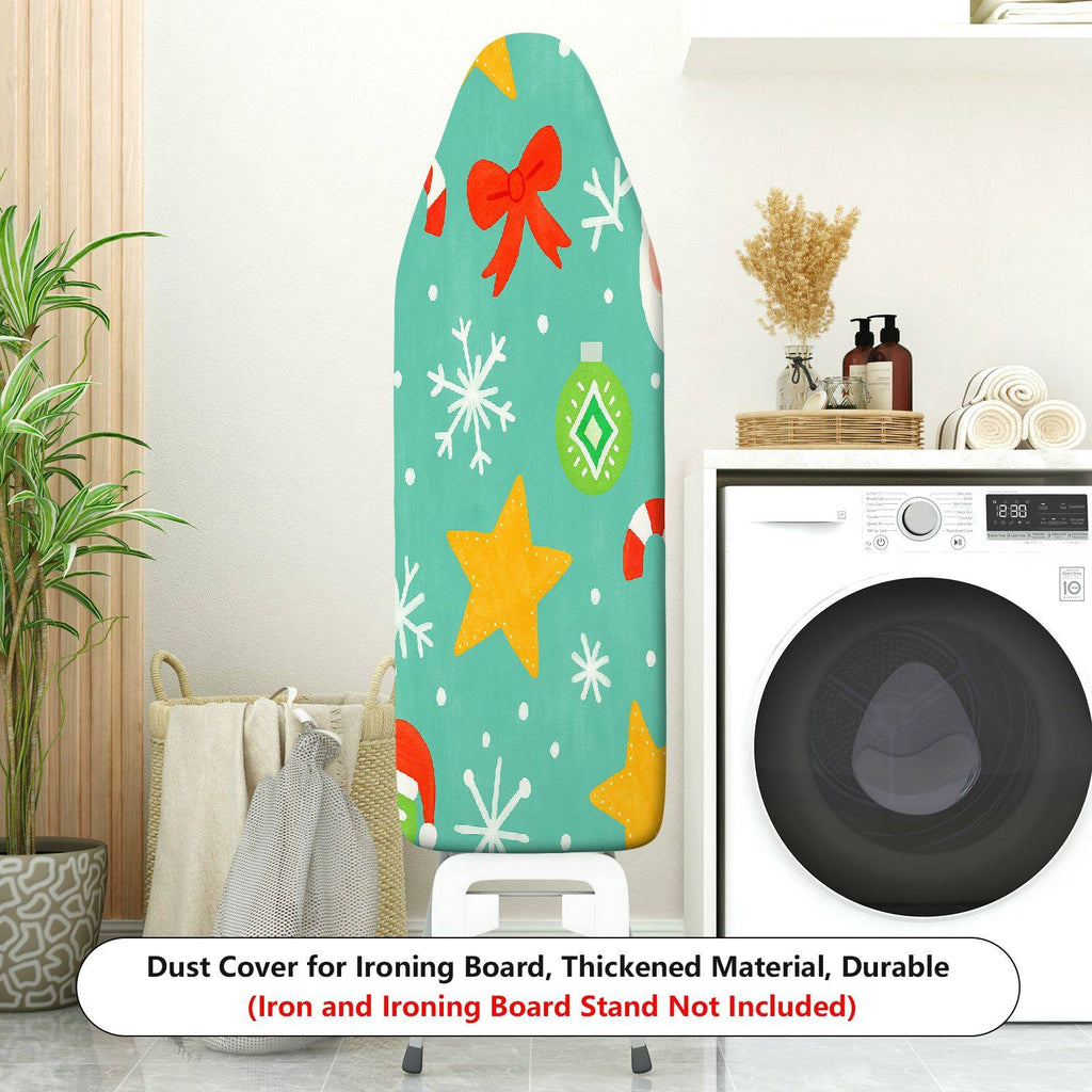 1-Piece Christmas Snowflake Candy Cane  Ironing Board Cover, Universal Size, Without Board