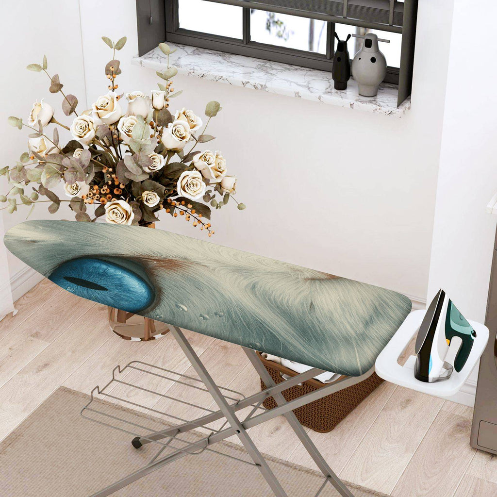 1-Piece Cat Eye Animal Print Blue  Ironing Board Cover, Universal Size, Without Board
