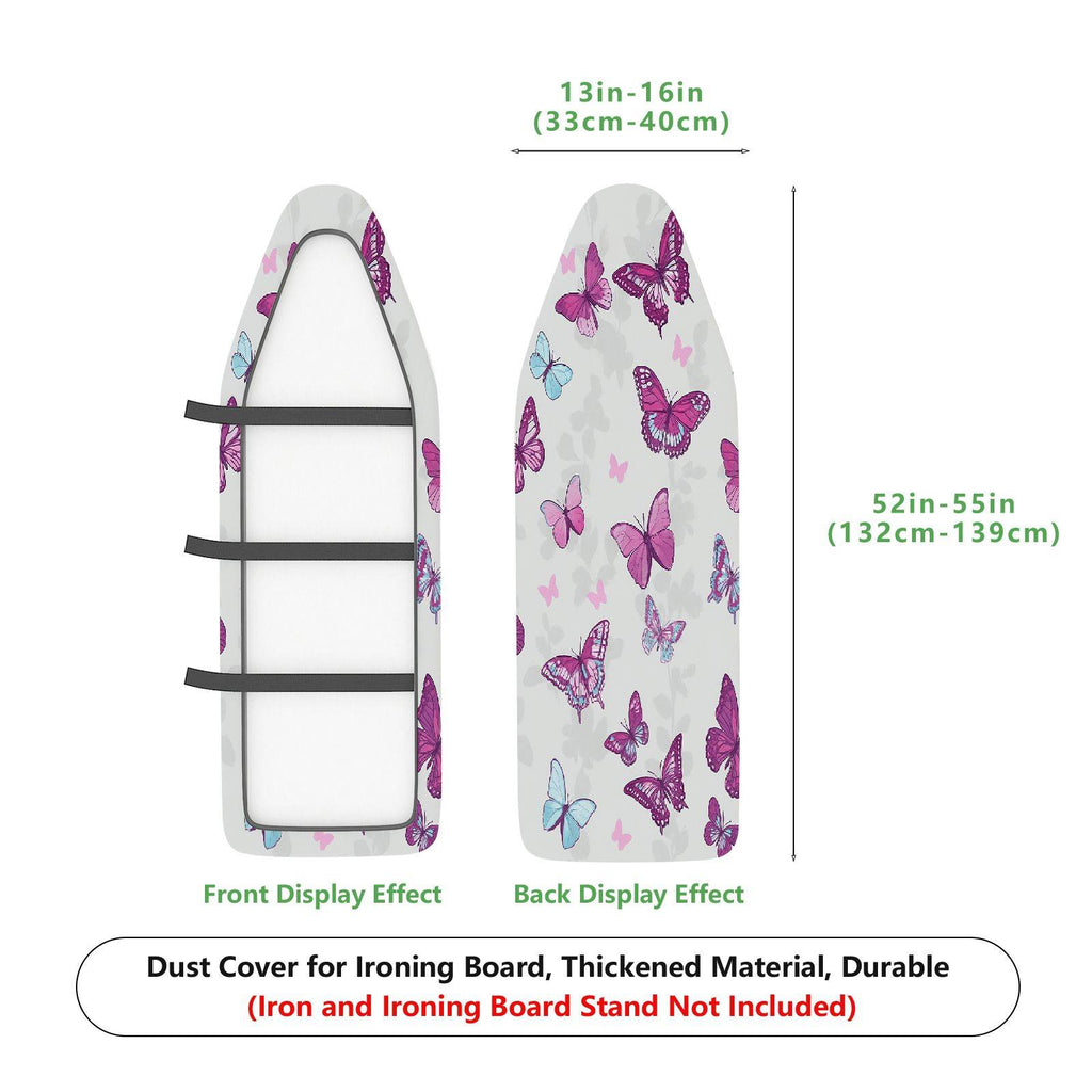 1-Piece Butterfly Pink Floral  Ironing Board Cover, Universal Size, Without Board