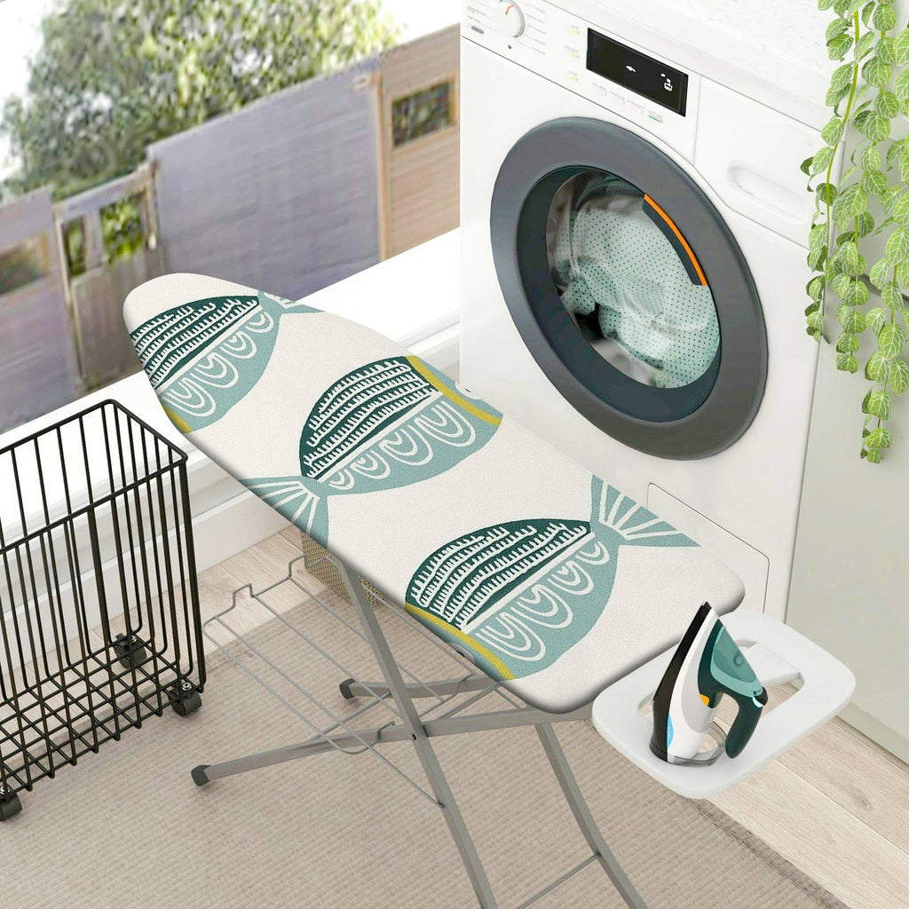 1-Piece Fish Pattern Blue Ocean  Ironing Board Cover, Universal Size, Without Board