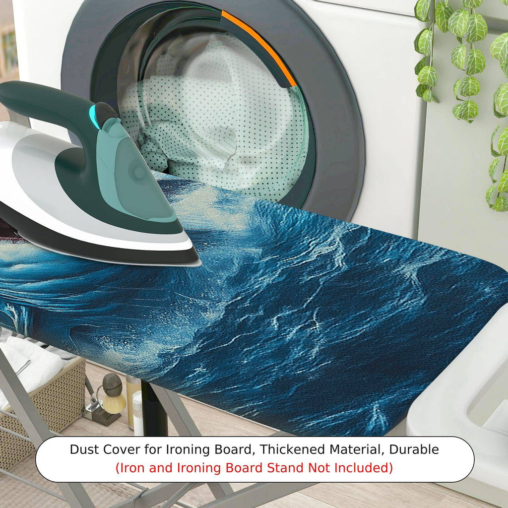 1-Piece Shark Ocean Storm  Ironing Board Cover, Universal Size, Without Board