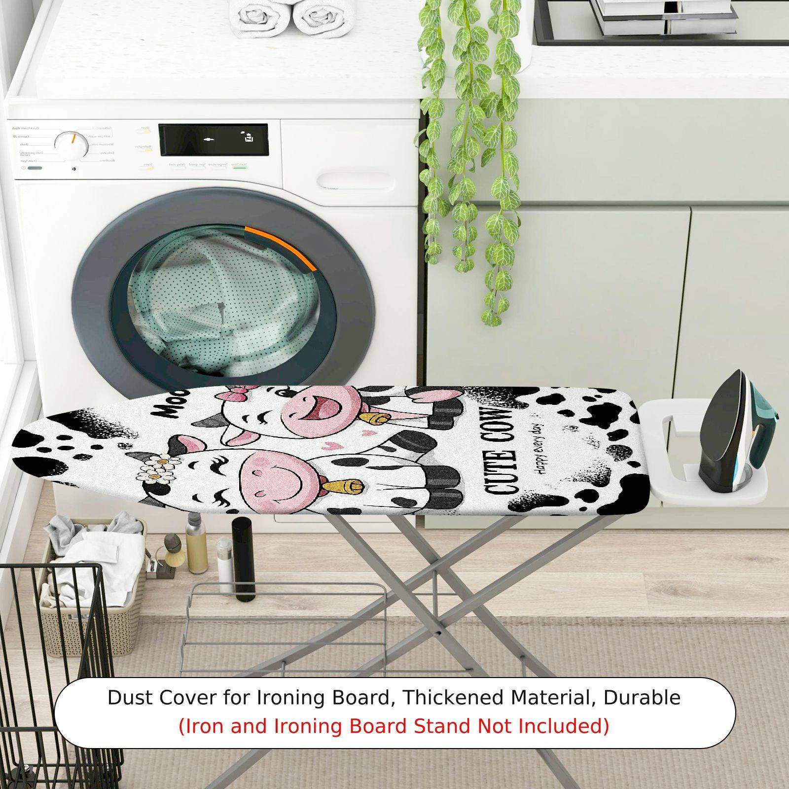 1-Piece Cute Cow Fun  Animal  Ironing Board Cover, Universal Size, Without Board