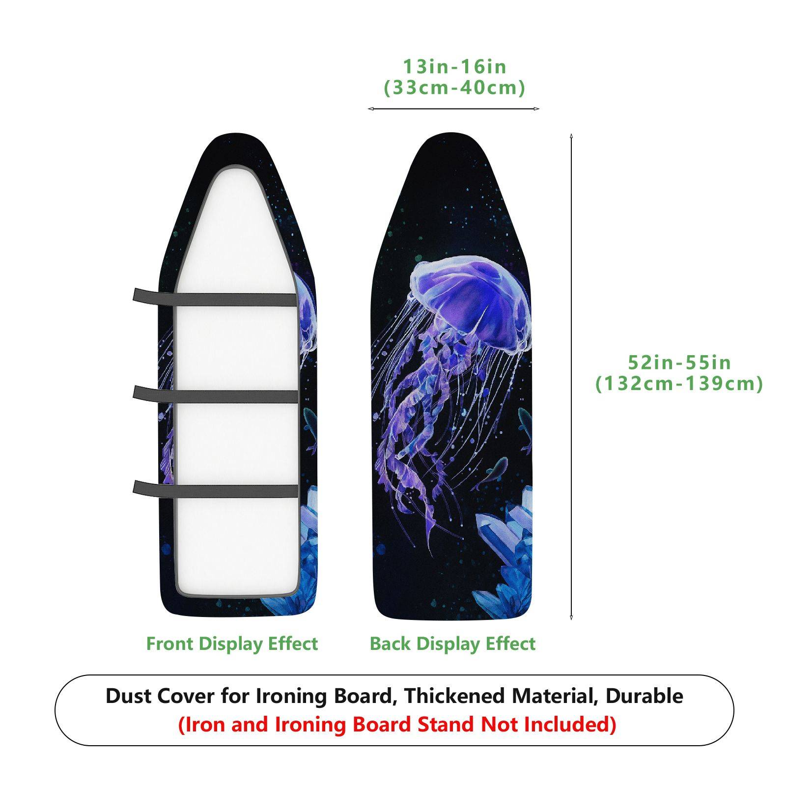 1-Piece Jellyfish Ocean Marine  Ironing Board Cover, Universal Size, Without Board