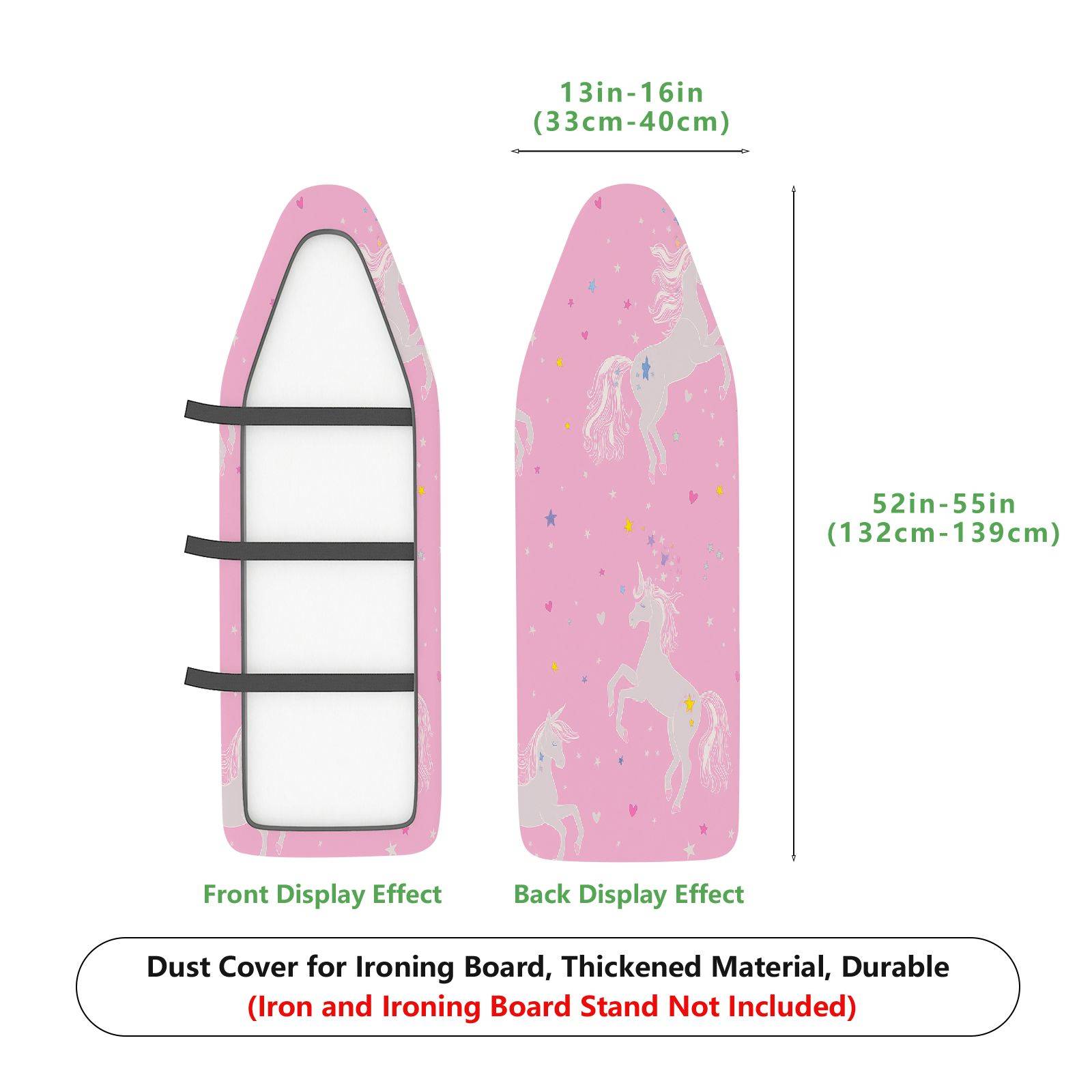 1-Piece Unicorn Pink Fantasy Star  Ironing Board Cover, Universal Size, Without Board