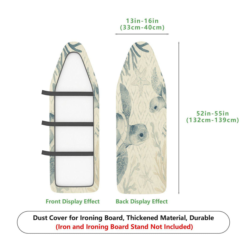 1-Piece Sea Turtle Ocean Coral  Ironing Board Cover, Universal Size, Without Board