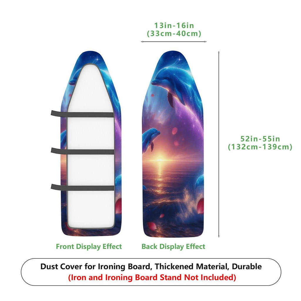 1-Piece Ocean Dolphin Galaxy  Ironing Board Cover, Universal Size, Without Board